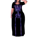 1 Piece Custom Casual Print Easter Halloween Maxi Dresses