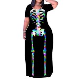 1 Piece Custom Casual Print Easter Halloween Maxi Dresses