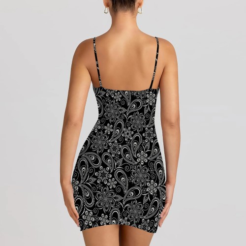 1 Piece Custom Casual Print Straps Bodycon Dress