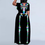 1 Piece Custom Casual Print Easter Halloween Maxi Dresses