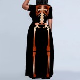 1 Piece Custom Casual Print Easter Halloween Maxi Dresses
