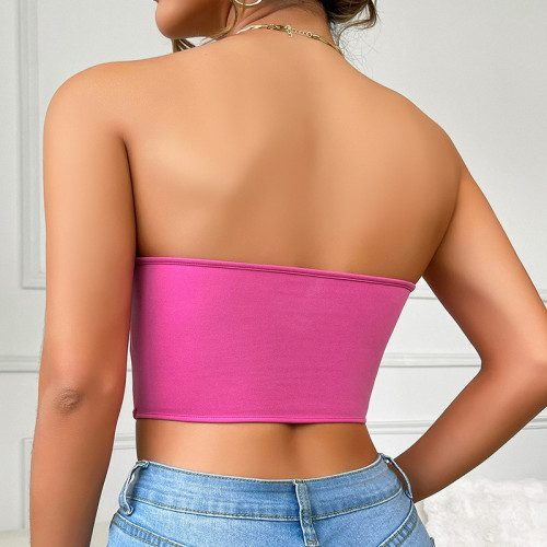 Fishbone Top Ultra Short Fashion Outerwear Inner Tube Tops