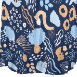 1 Piece Custom Casual Print Short Sleeve Plus Size Maxi Dresses