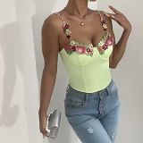 Floral Print Bustier Cami Top