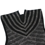 Elasticity Solid Hot Drilling Strapless Rompers