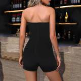 Elasticity Solid Hot Drilling Strapless Rompers