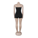 Elasticity Solid Hot Drilling Strapless Rompers