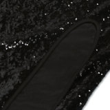 Sexy Halter Backless Slit Sequin Long Dress