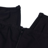 Elasticity Solid Hot Drilling Strapless Rompers