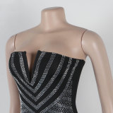 Elasticity Solid Hot Drilling Strapless Rompers