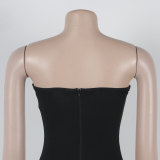 Elasticity Solid Hot Drilling Strapless Rompers