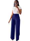 Zipper Side Straight Leg Pants