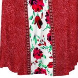 1 Piece Custom Casual Outfit Print Short Sleeve Plus Size Maxi Dresses