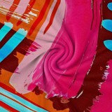 1 Piece Custom Autumn Print V Neck Long Sleeve Maxi Dresses