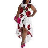 1 Piece Custom Casual Printed Sleeveless Plus Size Maxi Dresses