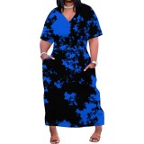 1 Piece Custom Casual Digital Printing Plus Size Maxi Dresses