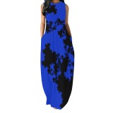 1 Piece Custom Casual Digital Printing Sleeveless Maxi Dresses