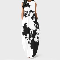 1 Piece Custom Casual Digital Printing Sleeveless Maxi Dresses