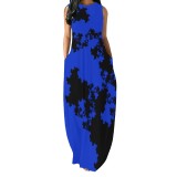 1 Piece Custom Casual Digital Printing Sleeveless Maxi Dresses