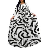 1 Piece Custom Casual Digital Printing V Neck Maxi Dresses