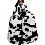 1 Piece Custom Casual Digital Printing V Neck Maxi Dresses