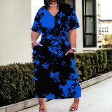 1 Piece Custom Casual Digital Printing Plus Size Maxi Dresses