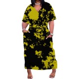 1 Piece Custom Casual Digital Printing Plus Size Maxi Dresses