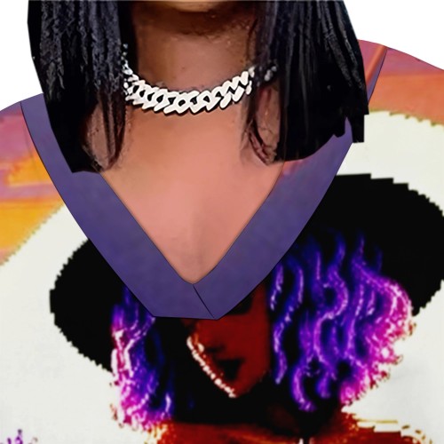 1 Piece Custom Casual Digital Printing V Neck Plus Size Maxi Dresses