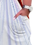 1 Piece Custom Casual Digital Printing V Neck Plus Size Maxi Dresses