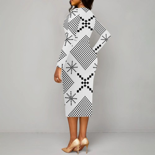 1 Piece Custom Casual Digital Printing V Neck Midi Dresses