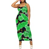 1 Piece Custom Casual Digital Printing Straps Long Dresses