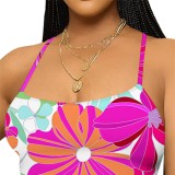 1 Piece Custom Casual Digital Printing Straps Long Dresses
