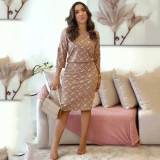 Women's Autumn Slit Half Sleeve Plaid Print Two Piece Skirt Set