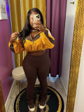 Colorblock Long Sleeve Zip Crop Jacket & High Waist Skinny Pants