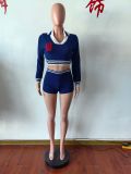 High Stretch Sports Shorts Sweater Set