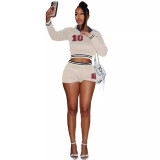 High Stretch Sports Shorts Sweater Set
