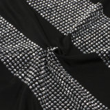 Casual Elastic Hot Drilling Long Sleeve Bodycon Dress