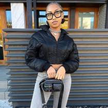 Cropped Zip Up Warm Winter Padding Puffer Jacket