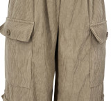Women Corduroy High Waisted Casual Straight Leg Baggy Y2K Cargo Trousers