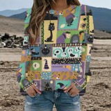 1 Piece Custom Casual Digital Printing Halloween Sweatshirt