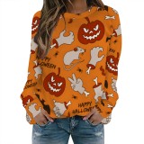 1 Piece Custom Casual Digital Printing Halloween Sweatshirt