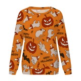 1 Piece Custom Casual Digital Printing Halloween Sweatshirt