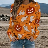 1 Piece Custom Casual Digital Printing Halloween Sweatshirt