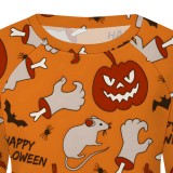 1 Piece Custom Casual Digital Printing Halloween Sweatshirt
