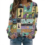 1 Piece Custom Casual Digital Printing Halloween Sweatshirt