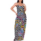 1 Piece Custom Casual Digital Printing Straps Maxi Dress