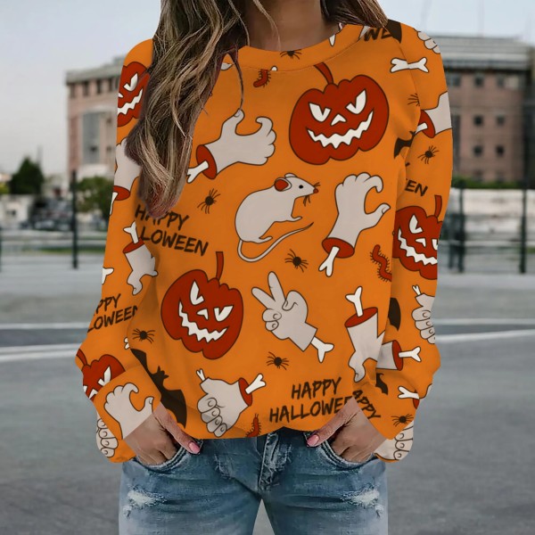 1 Piece Custom Casual Digital Printing Halloween Sweatshirt