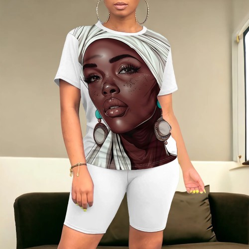 1 Piece Custom Casual Digital Printing Avatar Short Set