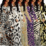 1 Piece Custom Casual Digital Printing Off Shoulder V Neck Maxi Dress