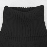 Womens 2 Piece Sweater Dress Knitted Crop Top Bodycon Midi Dresses Set